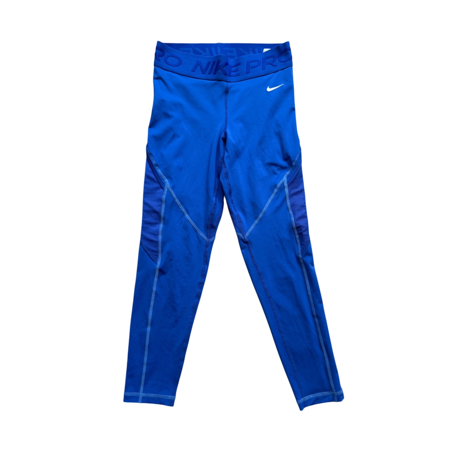 Nike Pro Leggings Women Xs Blue Athletic Tights Workout Gorpcore Running Sporty